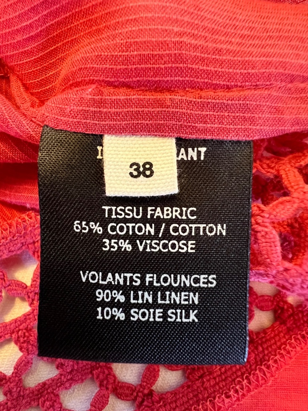 *FIRM PRICE* Isabel Marant Crocheted Lace and Ruffle Blouse - Picture 10 of 12